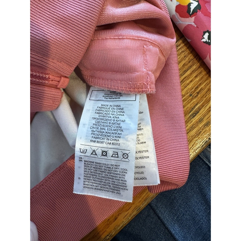 Adidas HER Studio London Track Jacket Pink Green Floral Full-Zip Youth M 11-12Y - Picture 14 of 15